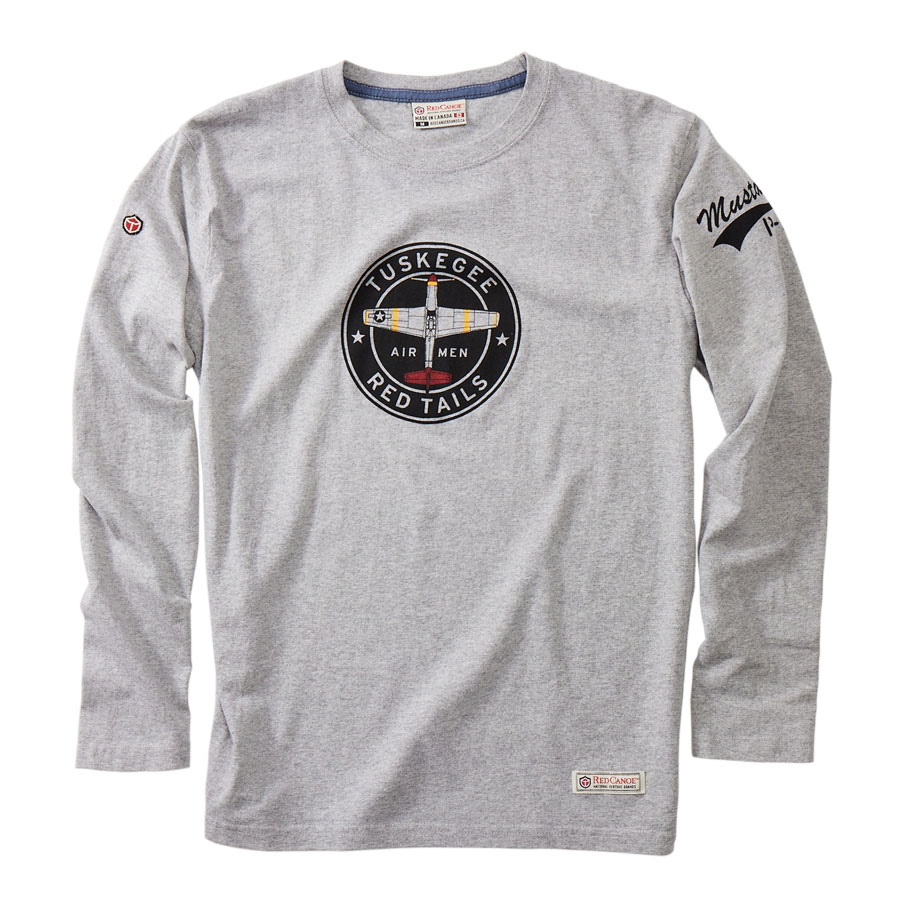 Tuskegee Airmen 長袖Tシャツ, グレー