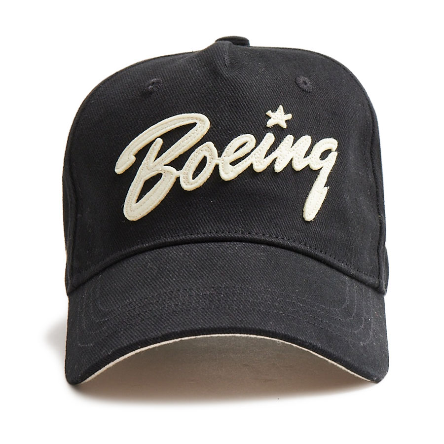 Boeing アップリケ キャップ, ブラック