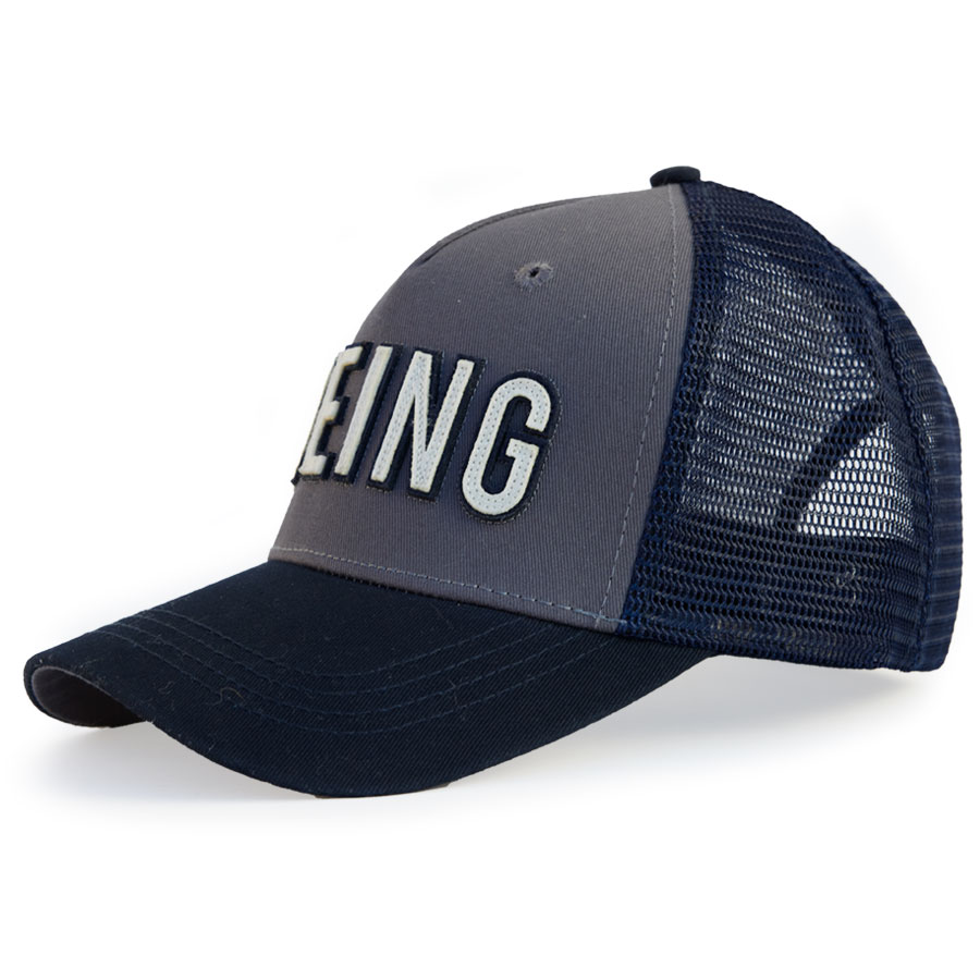 Boeing メッシュバックキャップ, ネイビー／グレー