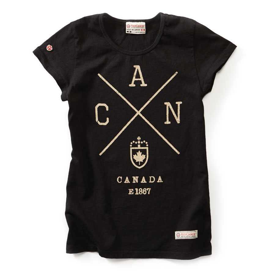 Women’s Cross Canada Tシャツ, 黒